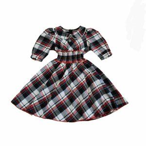 Girls Plaid Smocked Dress 3T
